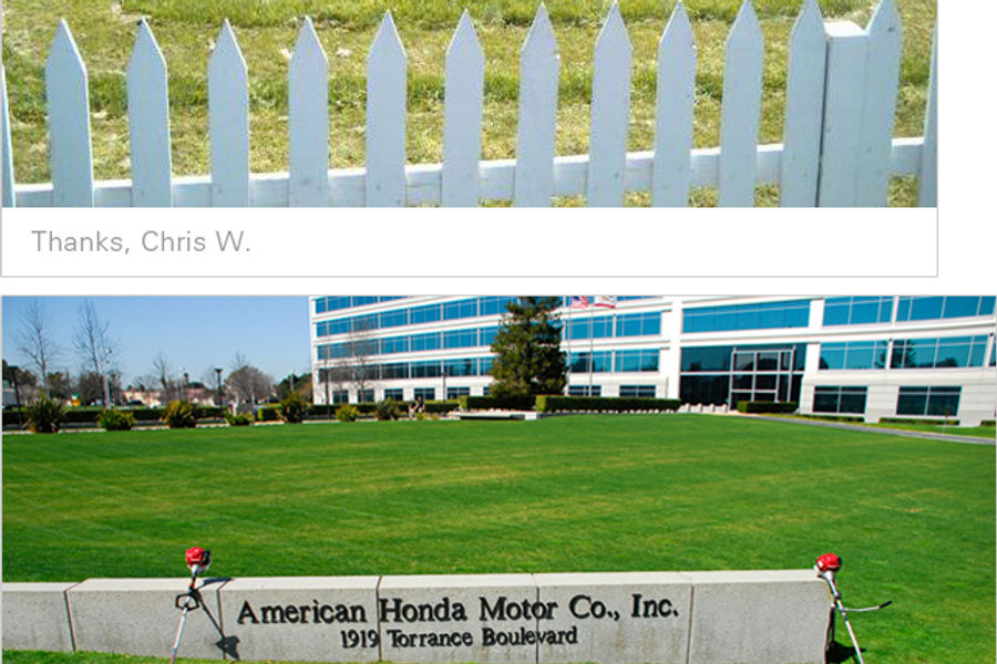 Honda mowed into corporate headquarters lawn